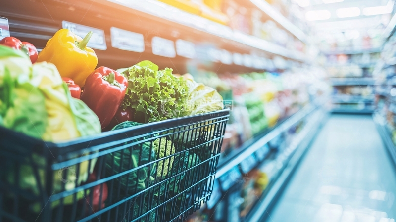 高清大图下载【趣麦麦图】超市购物篮新鲜蔬菜