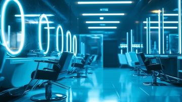 现代感十足的理发店内部