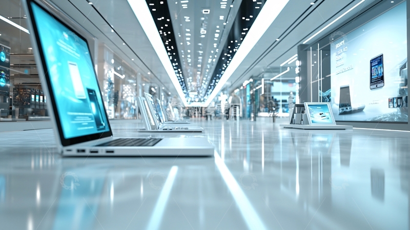 高清大图下载【趣麦麦图】科技感十足的现代购物中心