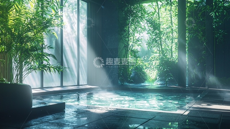 高清大图下载【趣麦麦图】室内温泉