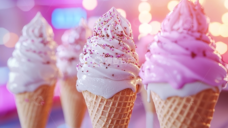 高清大图下载【趣麦麦图】美味冰淇淋甜筒
