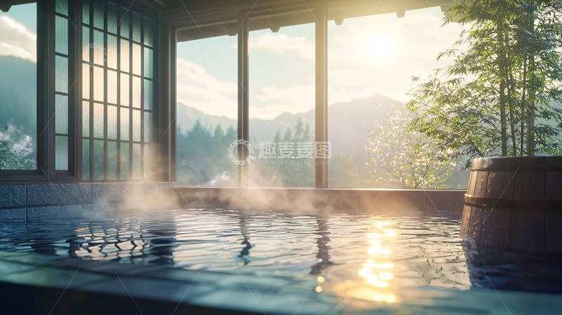 高清大图下载【趣麦麦图】温泉