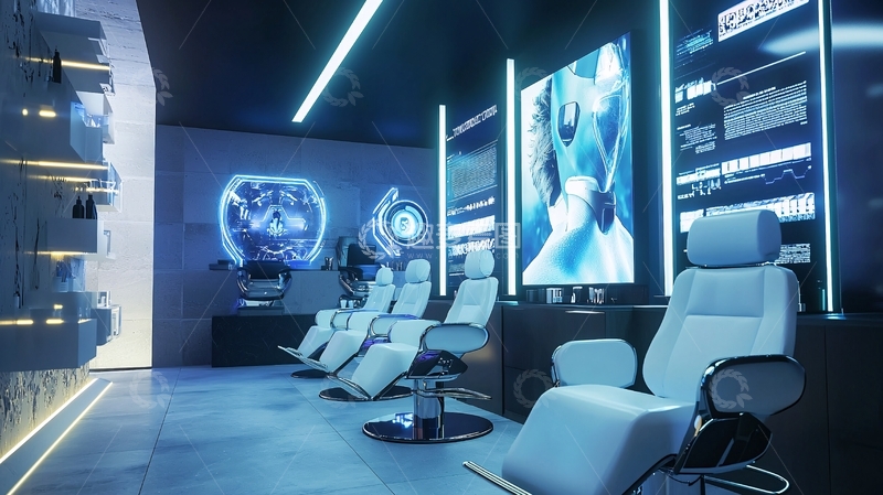 高清大图下载【趣麦麦图】未来科技感美容院