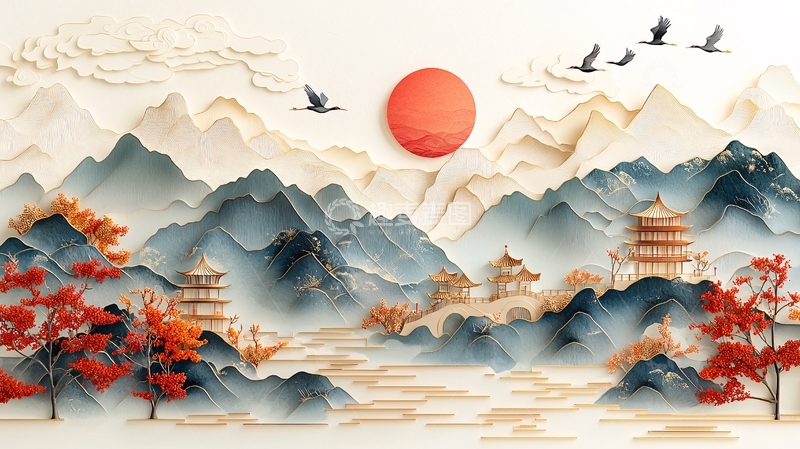 高清大图下载【趣麦麦图】水墨山水画286