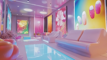 梦幻粉色美甲沙龙