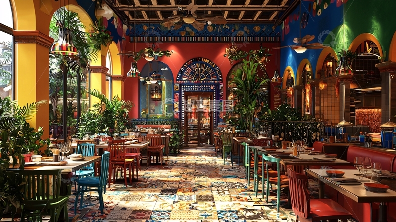 高清大图下载【趣麦麦图】色彩斑斓的异域餐厅