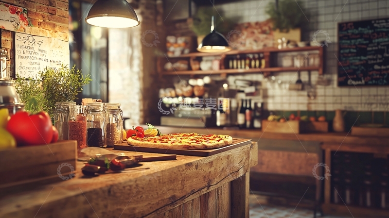 高清大图下载【趣麦麦图】乡村风格披萨店