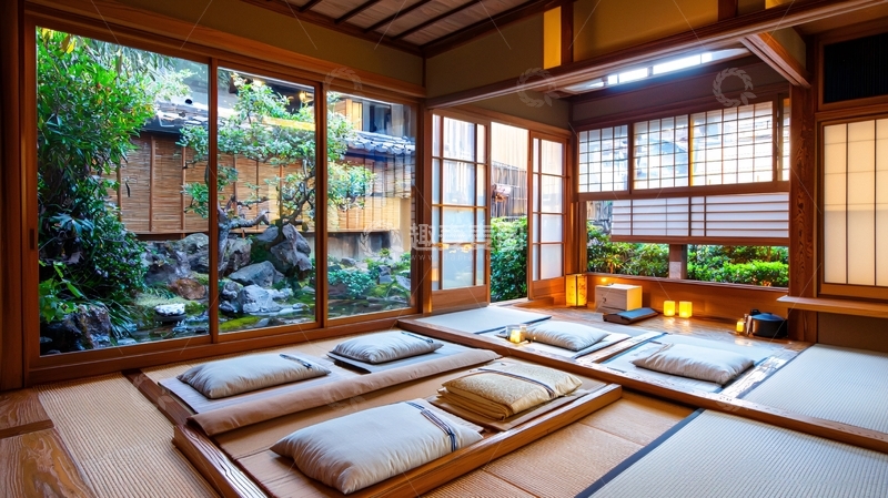 高清大图下载【趣麦麦图】日式庭院室内设计