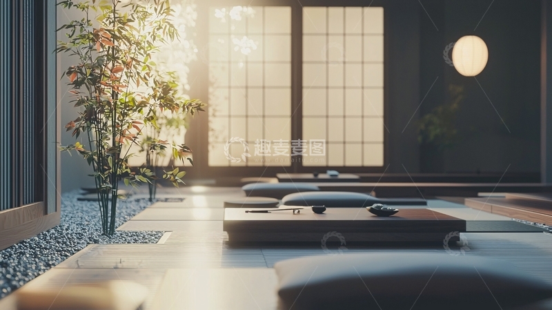 高清大图下载【趣麦麦图】极简日式禅意空间