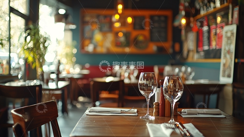 高清大图下载【趣麦麦图】西餐厅室内环境