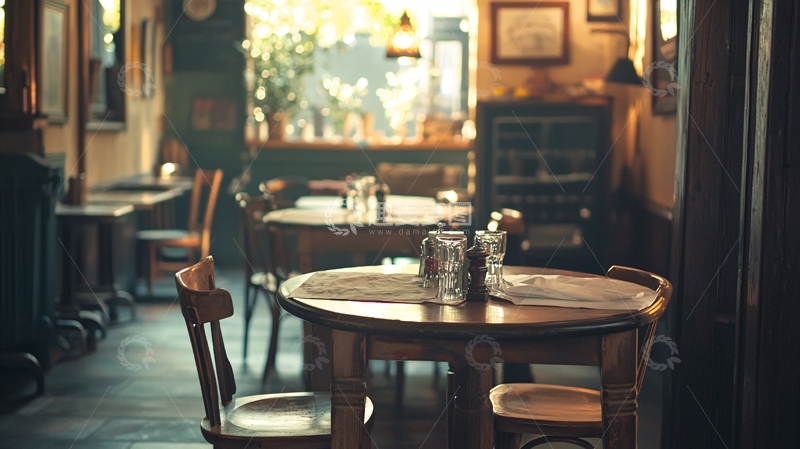高清大图下载【趣麦麦图】复古咖啡馆室内场景