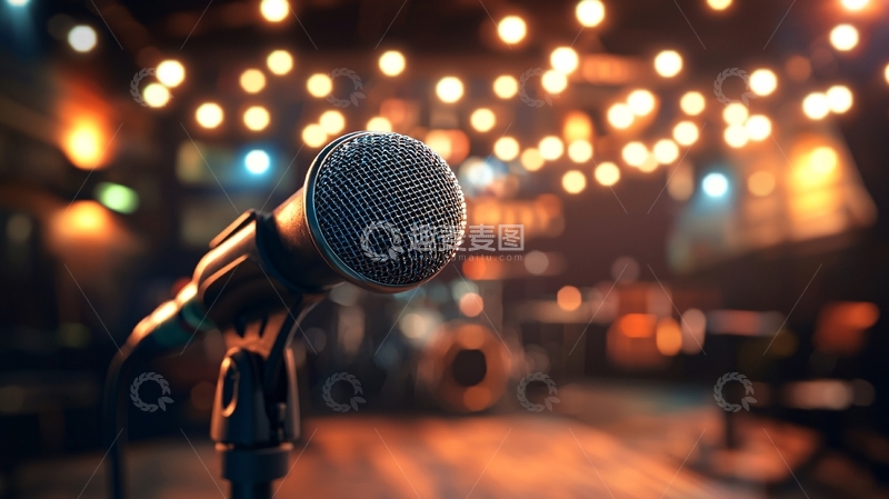 高清大图下载【趣麦麦图】舞台麦克风特写