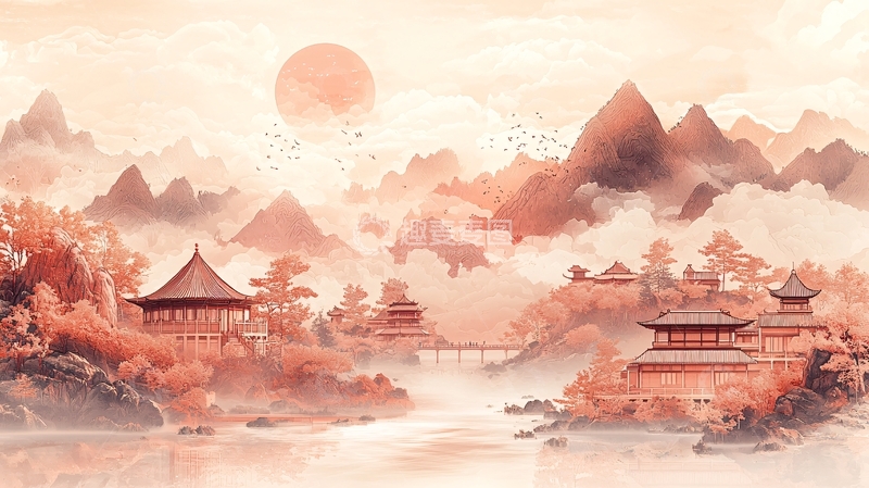 高清大图下载【趣麦麦图】水墨山水画291