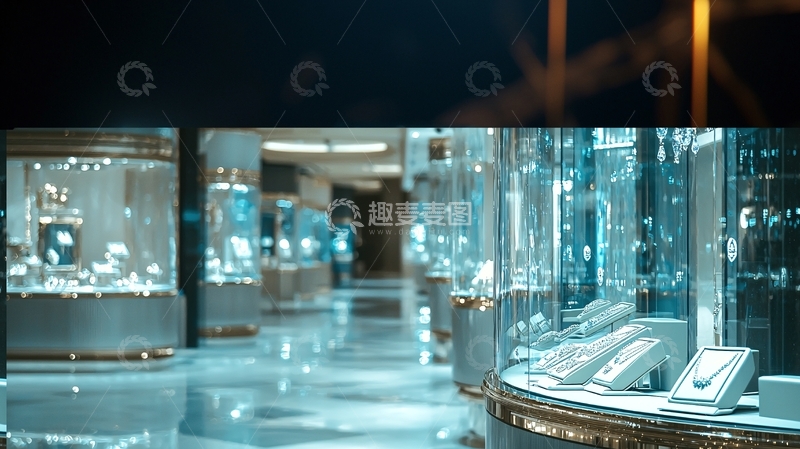 高清大图下载【趣麦麦图】高端珠宝店内部陈列