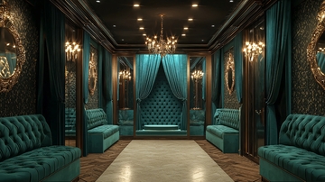 暗色系奢华复古候客室