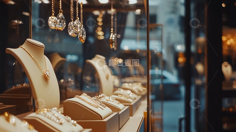 高清大图下载【趣麦麦图】珠宝店橱窗展示