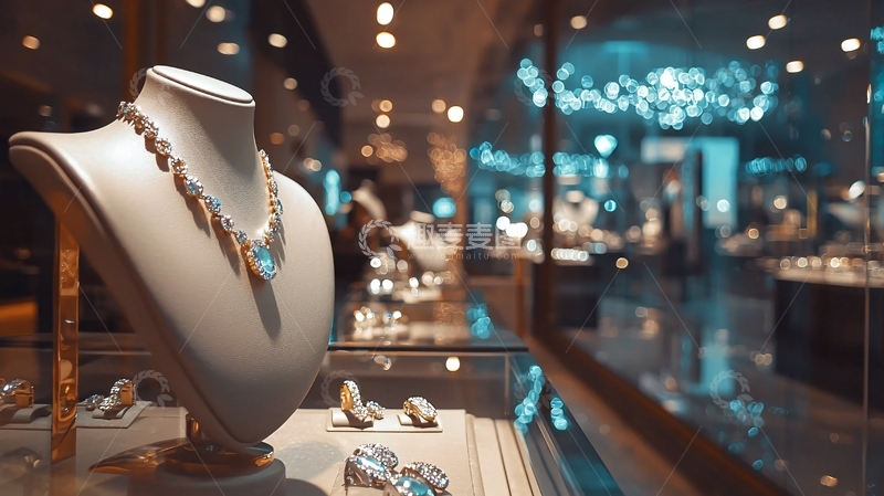 高清大图下载【趣麦麦图】珠宝店橱窗展示