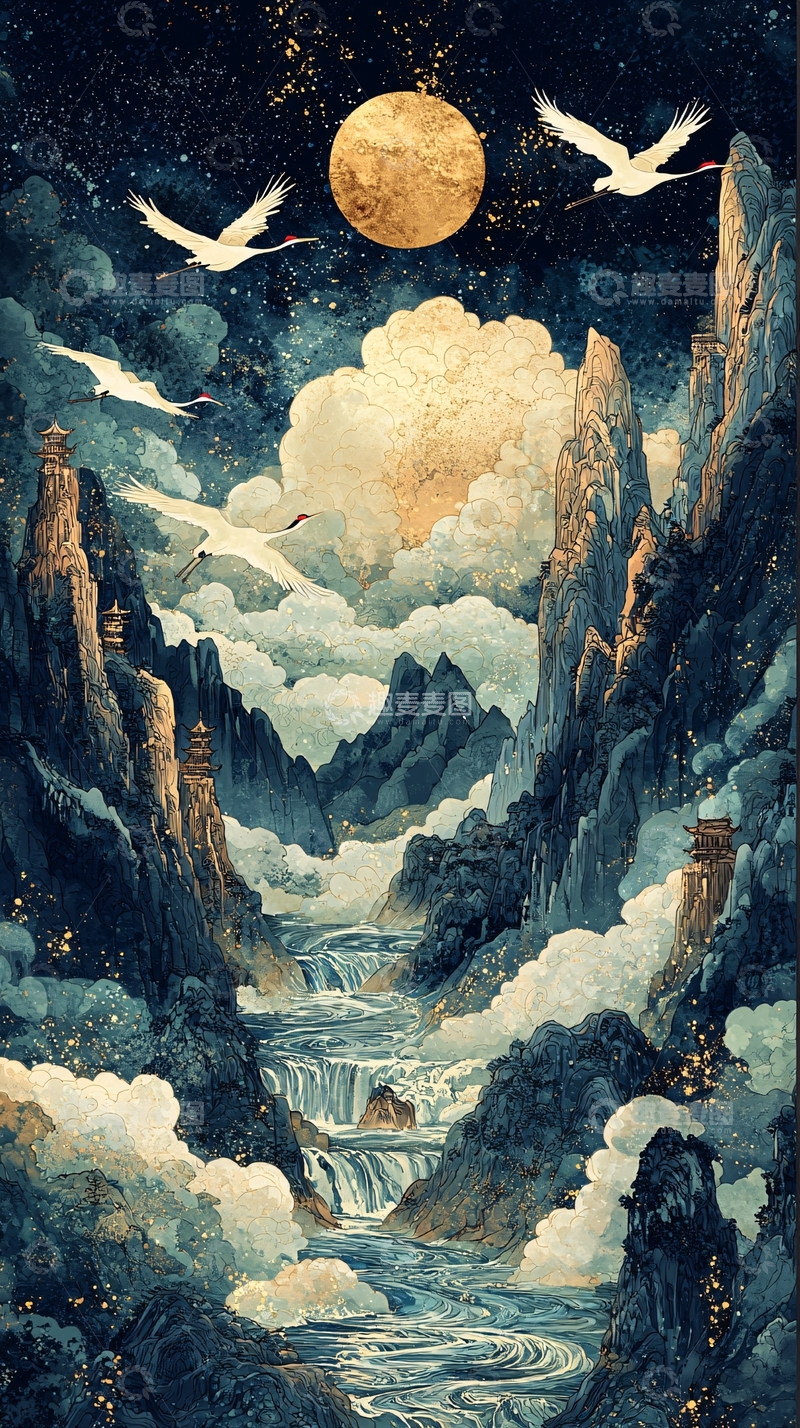 高清大图下载【趣麦麦图】水墨山水