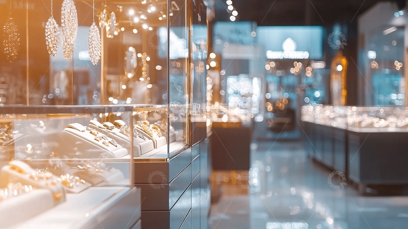 高清大图下载【趣麦麦图】商场珠宝店橱窗