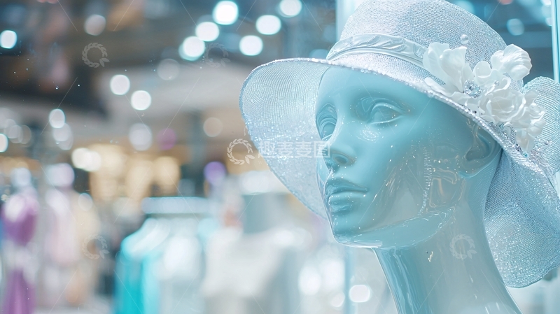 高清大图下载【趣麦麦图】模特头戴白色帽子