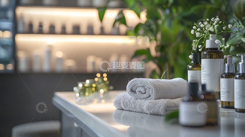 高清大图下载【趣麦麦图】美容院产品展示