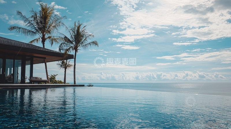 高清大图下载【趣麦麦图】海景泳池别墅