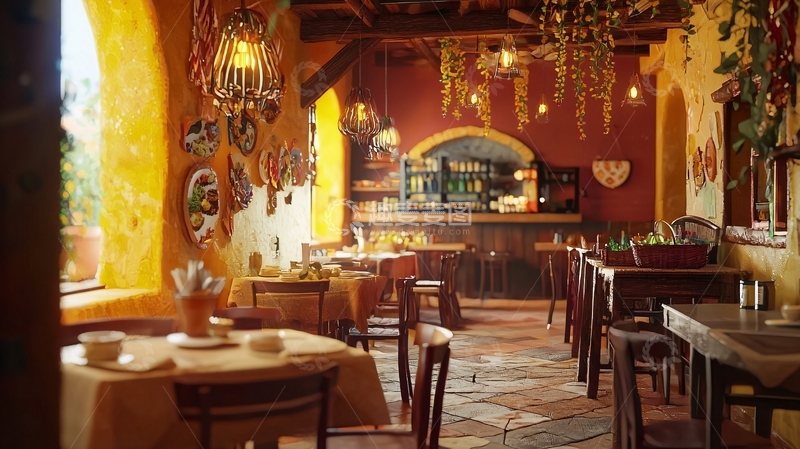 高清大图下载【趣麦麦图】墨西哥餐厅室内