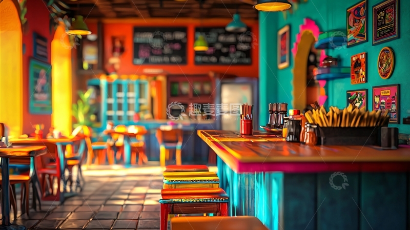 高清大图下载【趣麦麦图】色彩斑斓的异域风情餐厅