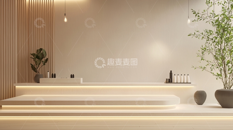 高清大图下载【趣麦麦图】极简风白色展示台