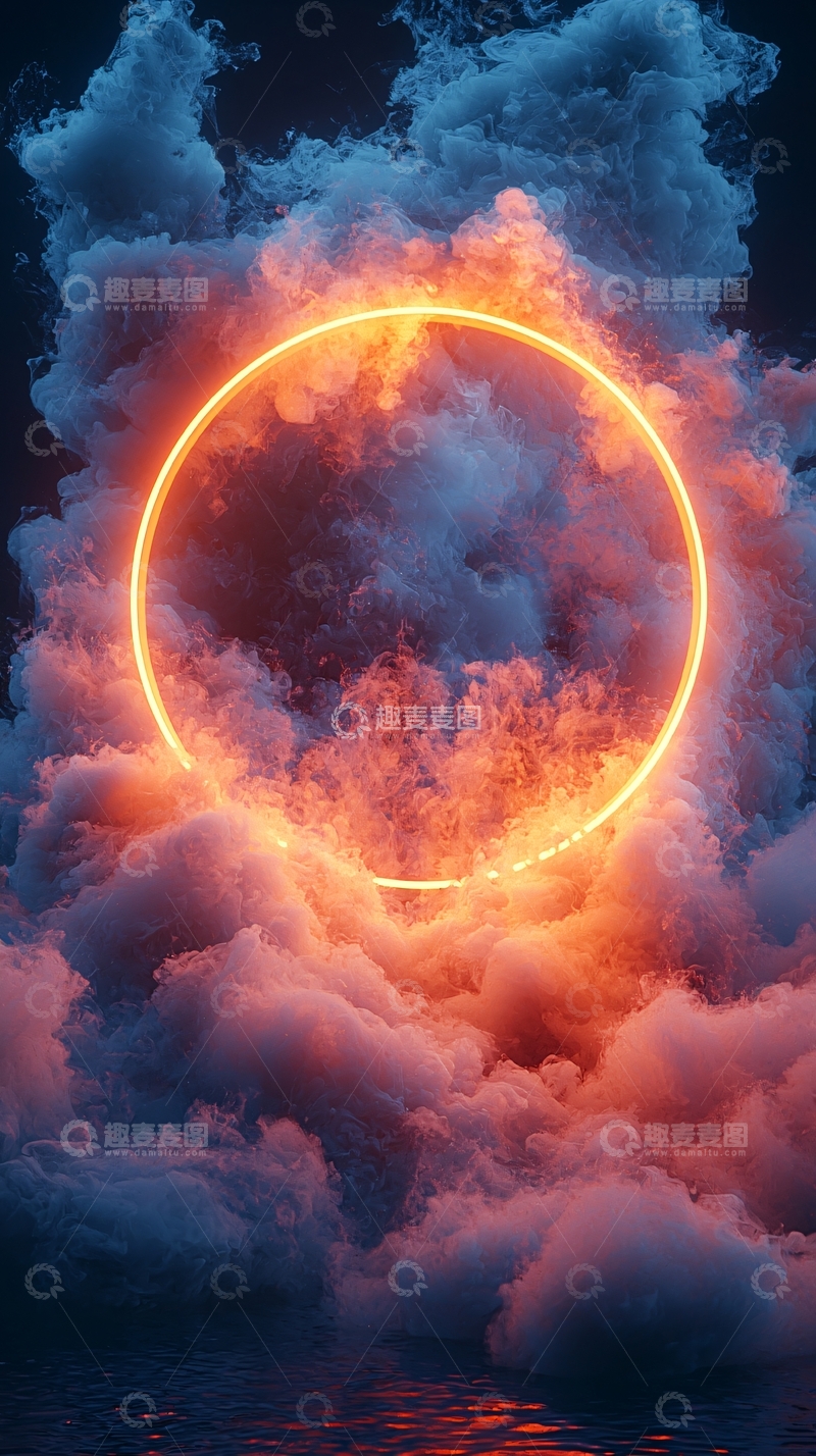 高清大图下载【趣麦麦图】火焰圆环
