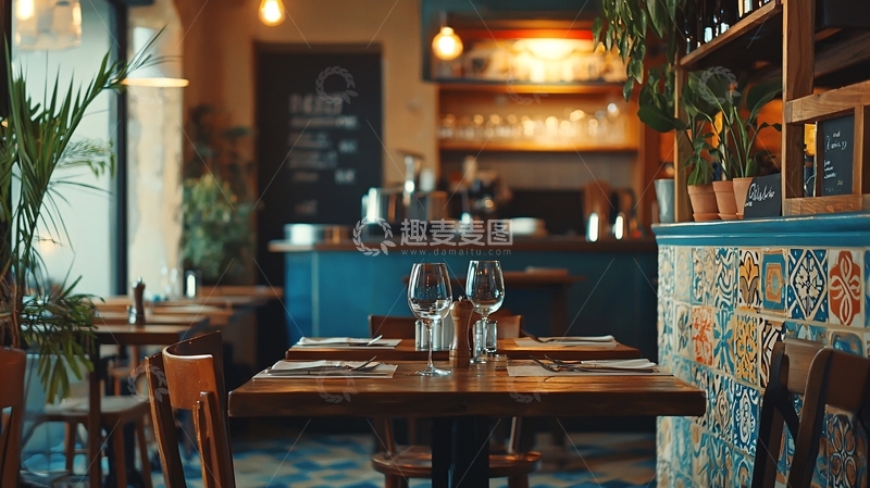 高清大图下载【趣麦麦图】复古餐厅室内环境