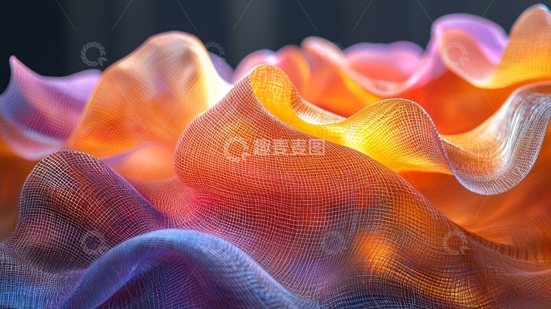 高清大图下载【趣麦麦图】抽象渐变丝绸纹理