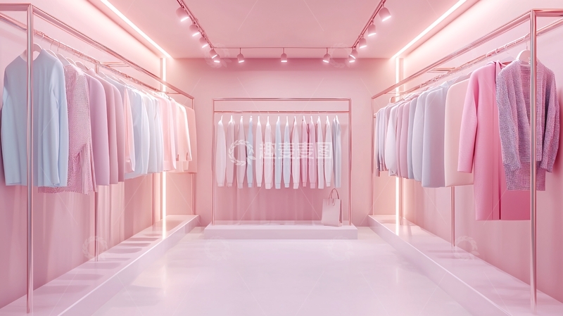 高清大图下载【趣麦麦图】粉色系服装店