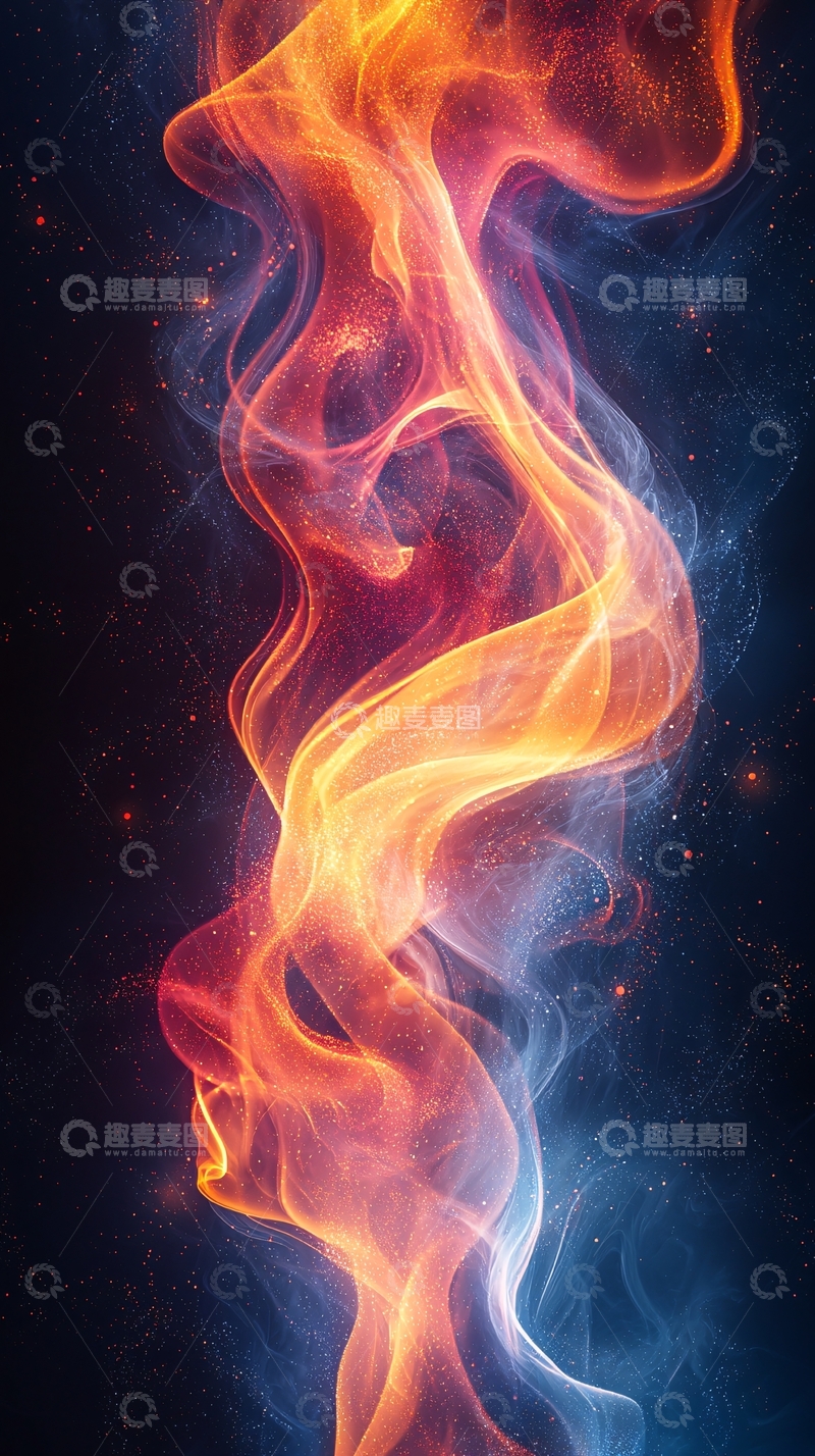 高清大图下载【趣麦麦图】火焰与冰霜交织