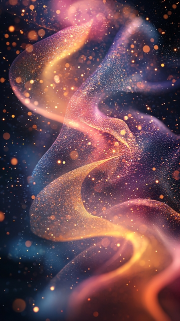 梦幻星空光影流淌背景