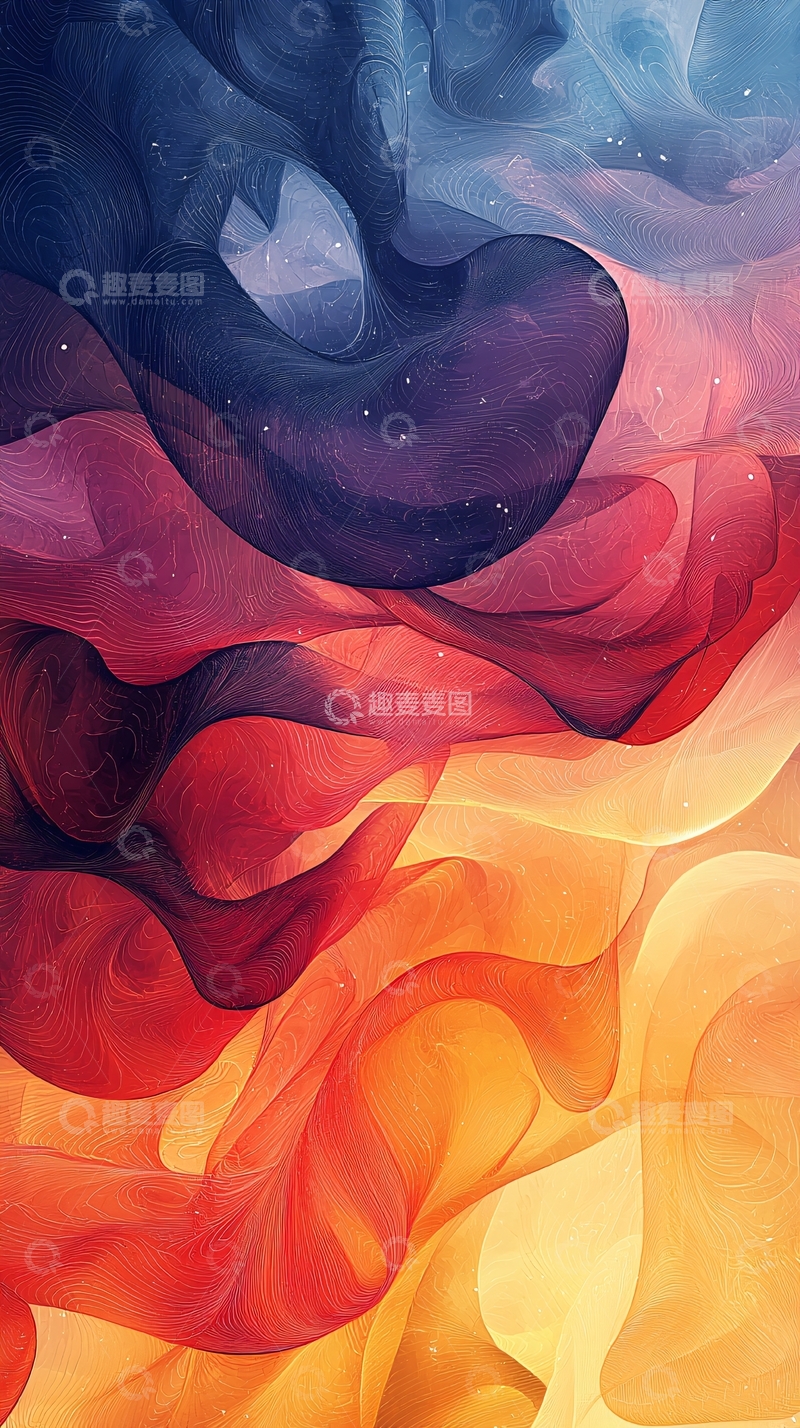 高清大图下载【趣麦麦图】抽象水彩渐变纹理