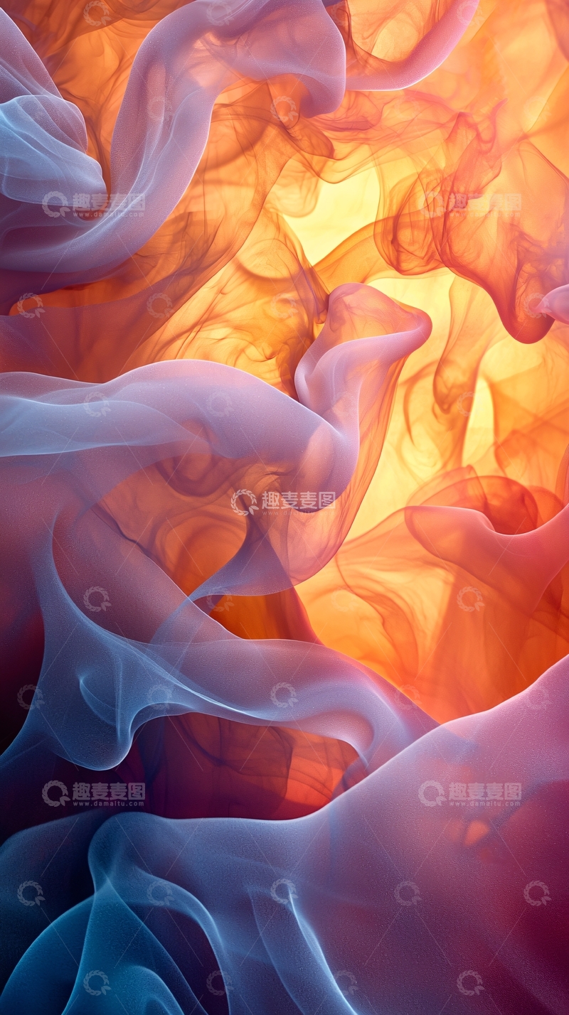 高清大图下载【趣麦麦图】流动的色彩烟雾