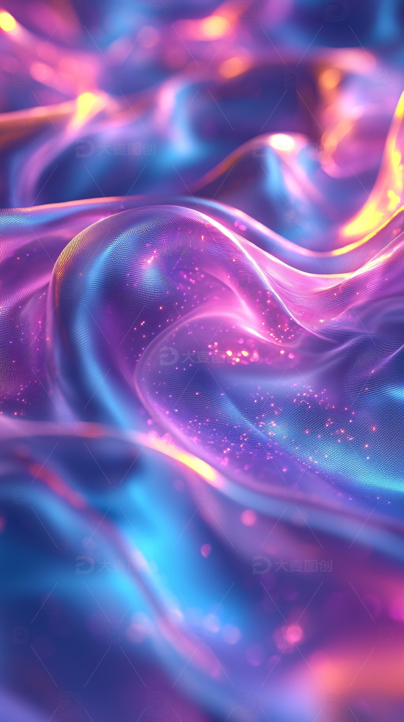 流动的抽象紫色光芒