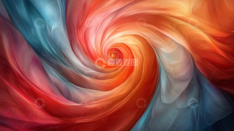 高清大图下载【趣麦麦图】绚丽色彩旋转抽象图