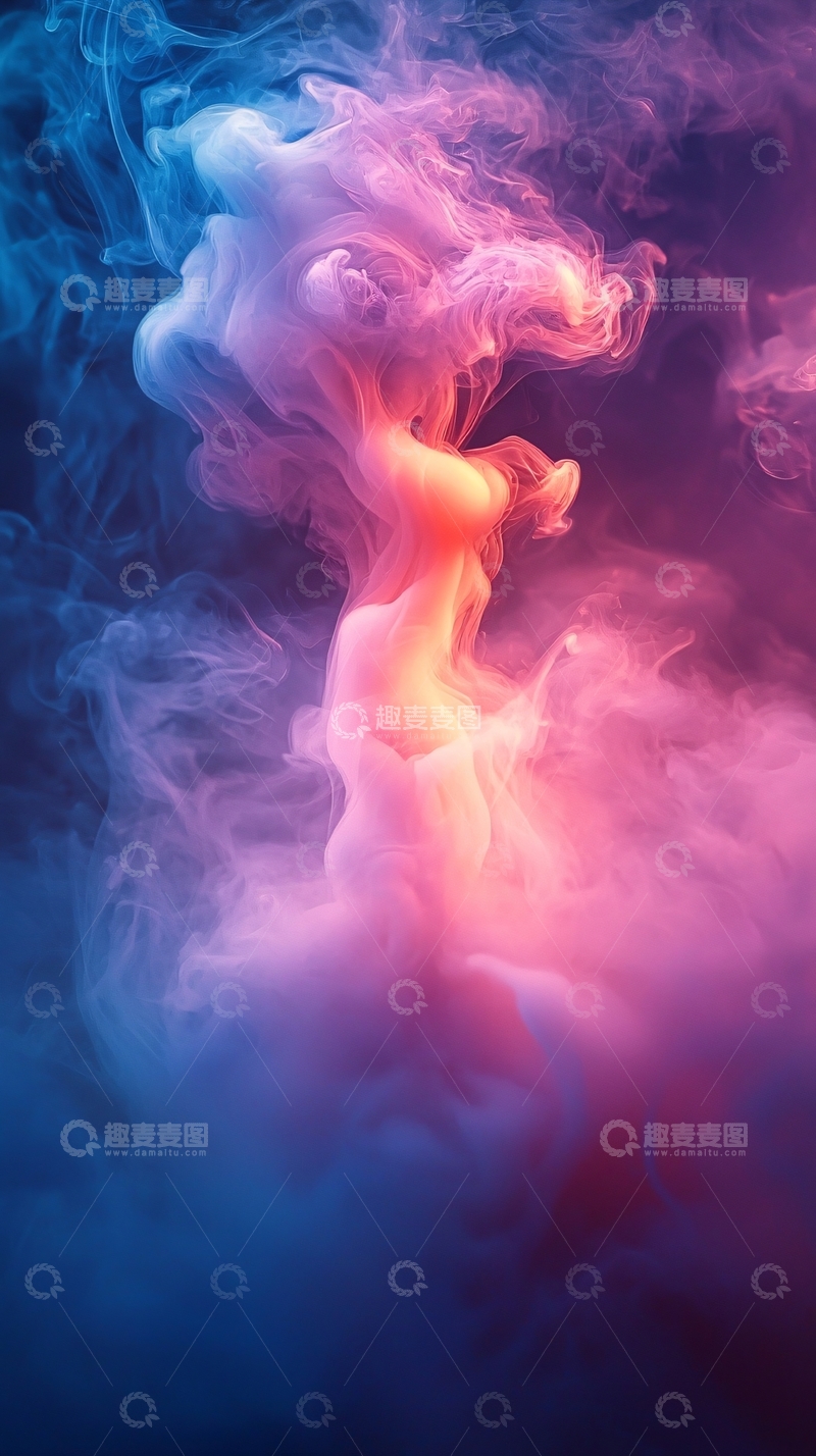 高清大图下载【趣麦麦图】梦幻般的彩色烟雾背景