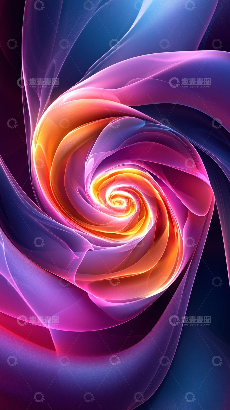 高清大图下载【趣麦麦图】绚丽抽象漩涡