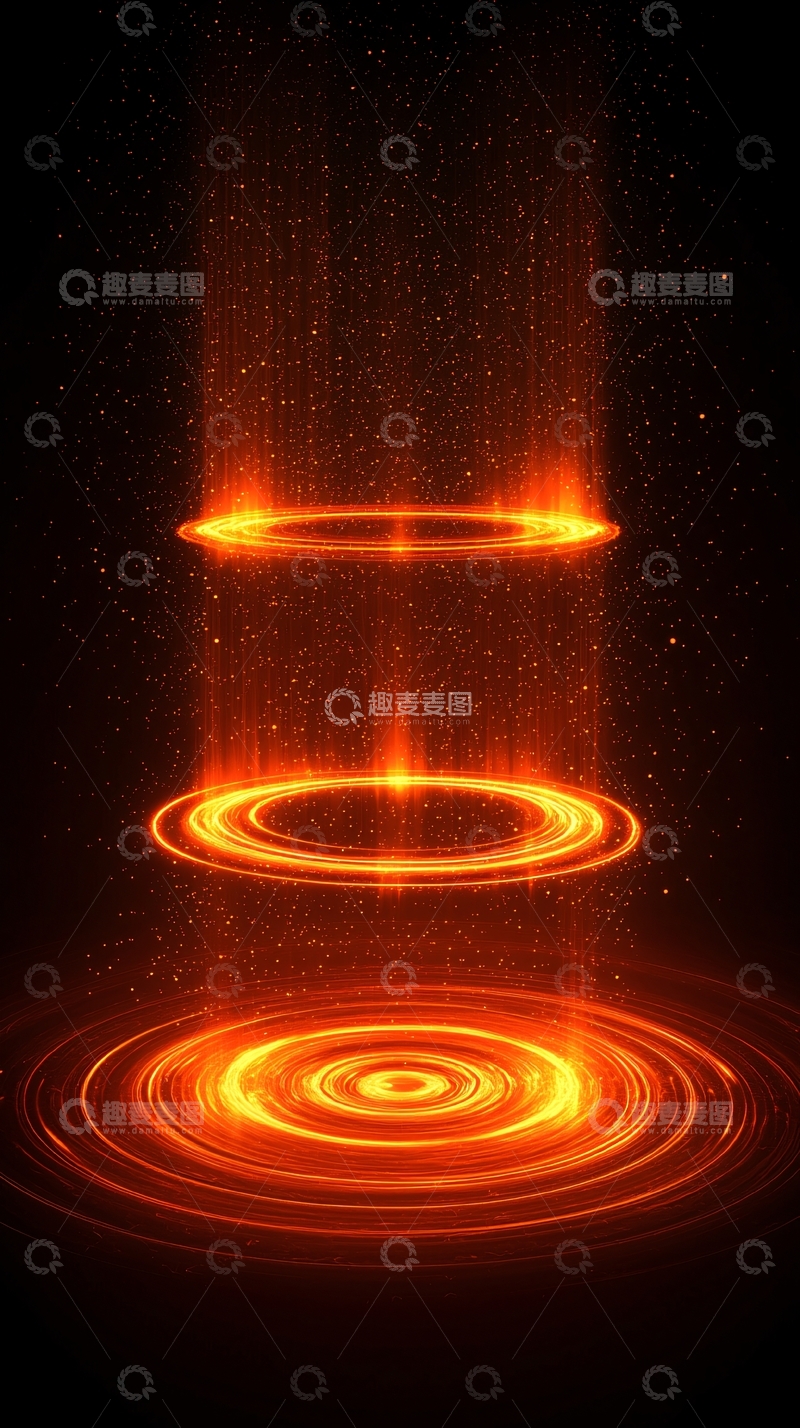 高清大图下载【趣麦麦图】科幻传送门能量光柱