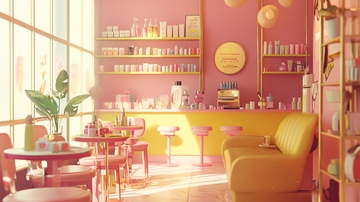 美甲店空间布置