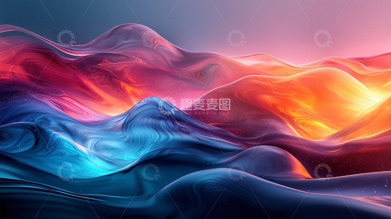 高清大图下载【趣麦麦图】流体山脉