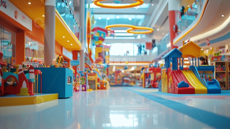 高清大图下载【趣麦麦图】儿童玩具商场室内场景