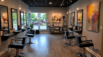 现代化美发沙龙内景