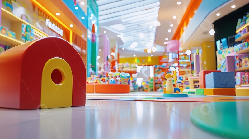 高清大图下载【趣麦麦图】色彩缤纷的儿童玩具店