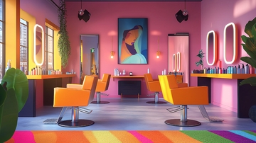 粉色系美发沙龙