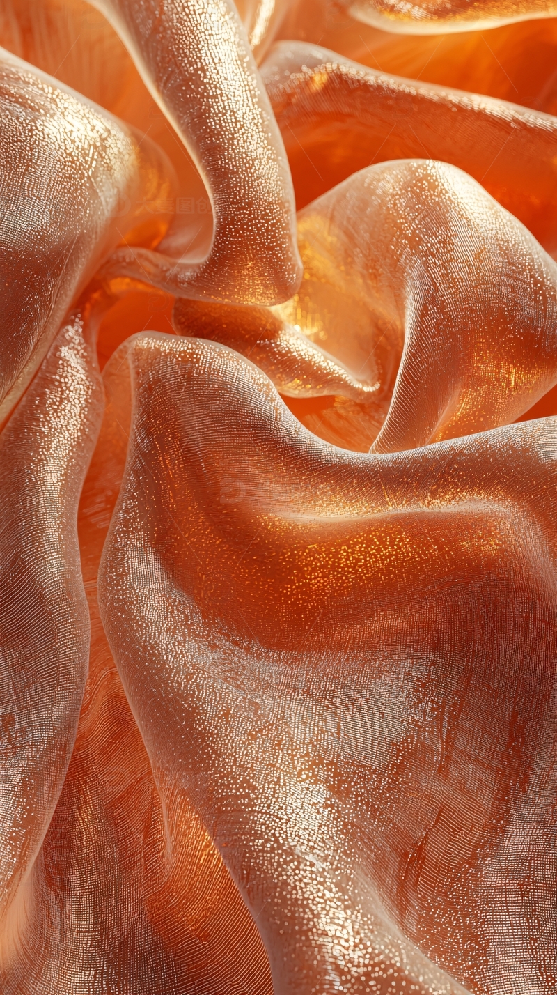 金色褶皱光泽面料