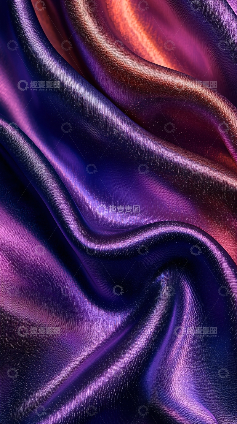 高清大图下载【趣麦麦图】丝绸质感紫色渐变背景